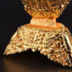 Tibetan Tribute Buddhist Bowl, Golden Tibetan Furnishing, Toba Tantric Alloy Handicraft, Buddhism Collection, Home Gift