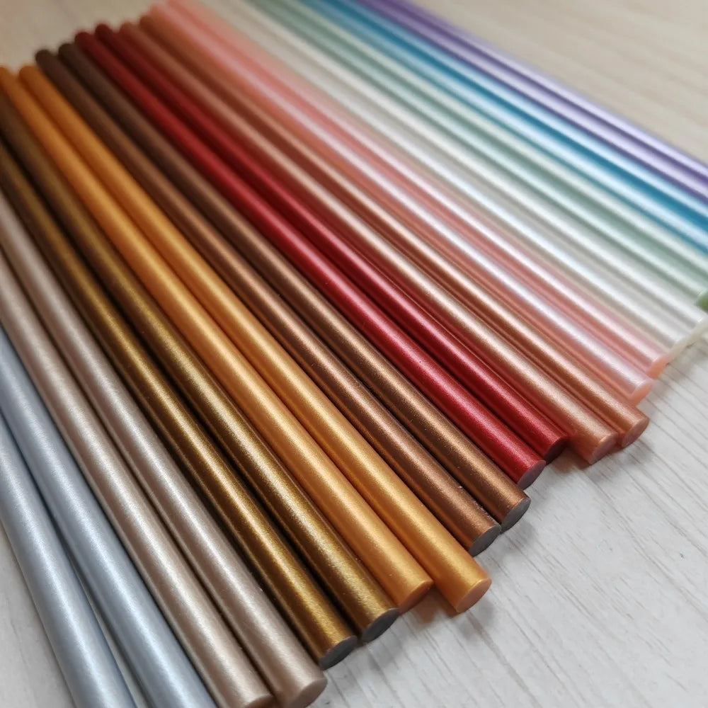 20Pcs/Lot Antique Metal color Hot melt glue stick Silicone bars for gun DIY Manual wax sealing 3D printing art creation