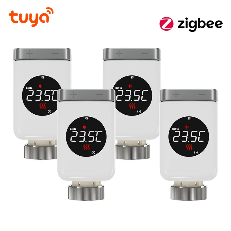 Tuya ZigBee Smart Home Thermostat Radiator Valve Actuator Smart TRV Thermostatic Valve Temperature Controller Alexa Google Home