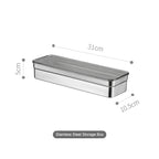 Stainless Steel Tableware Storage Container Chopsticks knife Fork Organizer Box Kitchen Acceesories Dish Drainer Storage Box