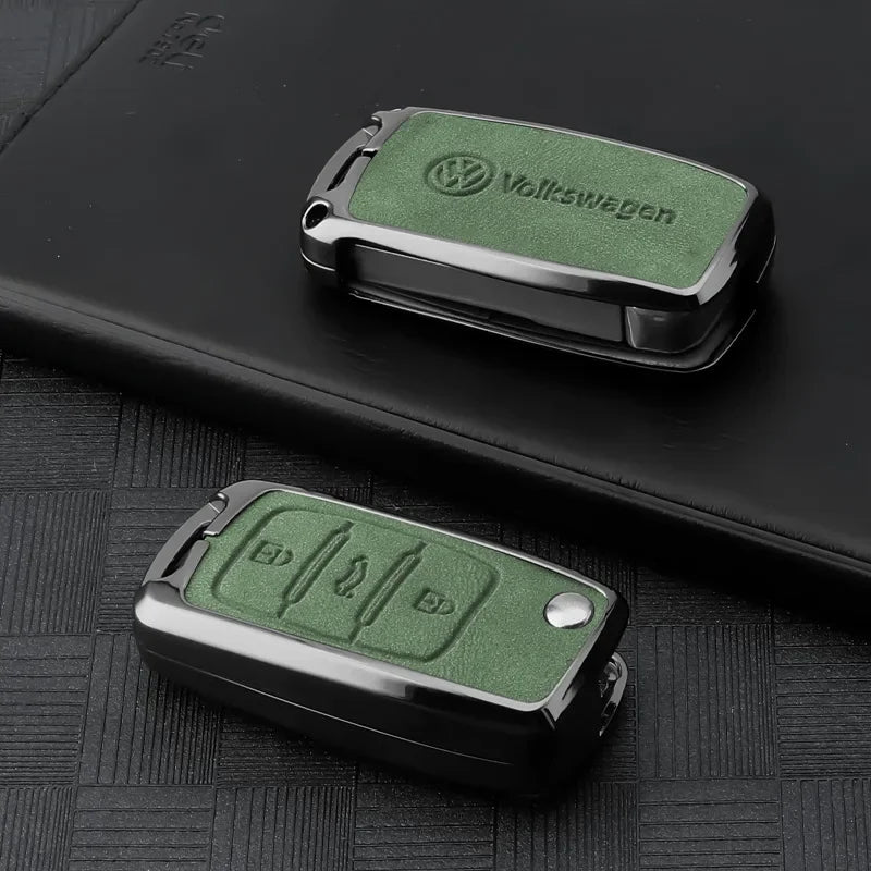 Vw Golf 5 6 Polo Passat B6 B7 Cc Skoda Jetta Universal Car Key Case Luxury Leather Key Cover Durable Secure Car Holder