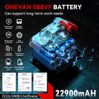 ONEVAN 2800N.M Brushless Electric Impact Wrench 1/2 "Cordless Screwdriver Drill Car Repair Power Tool for 21V 18V Battery