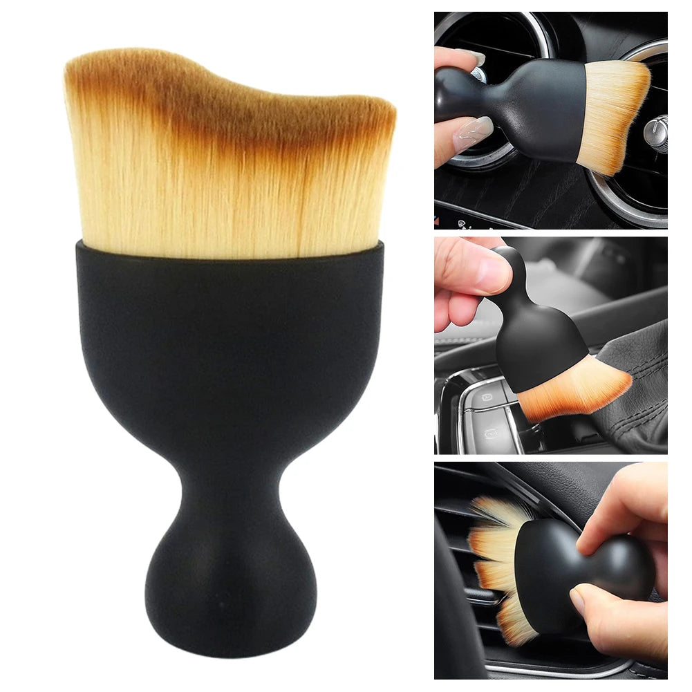 Auto Interior Dust Brush Scratch Free Car Detailing Brush Nano Fiber Soft Bristles Detailing Brush for Dashboard Air Conditioner