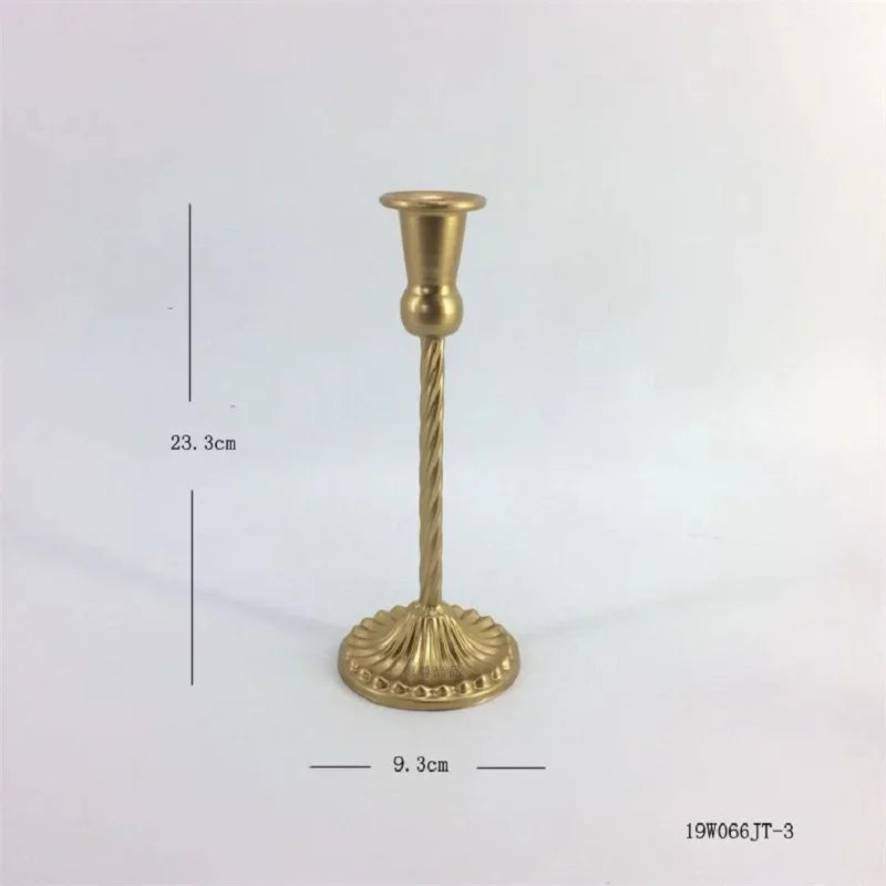 Single Headed Metal Candlestick Romantic Wedding Decorations Iron Art Candle Holders Living Room Candlelight Dinner Decoration