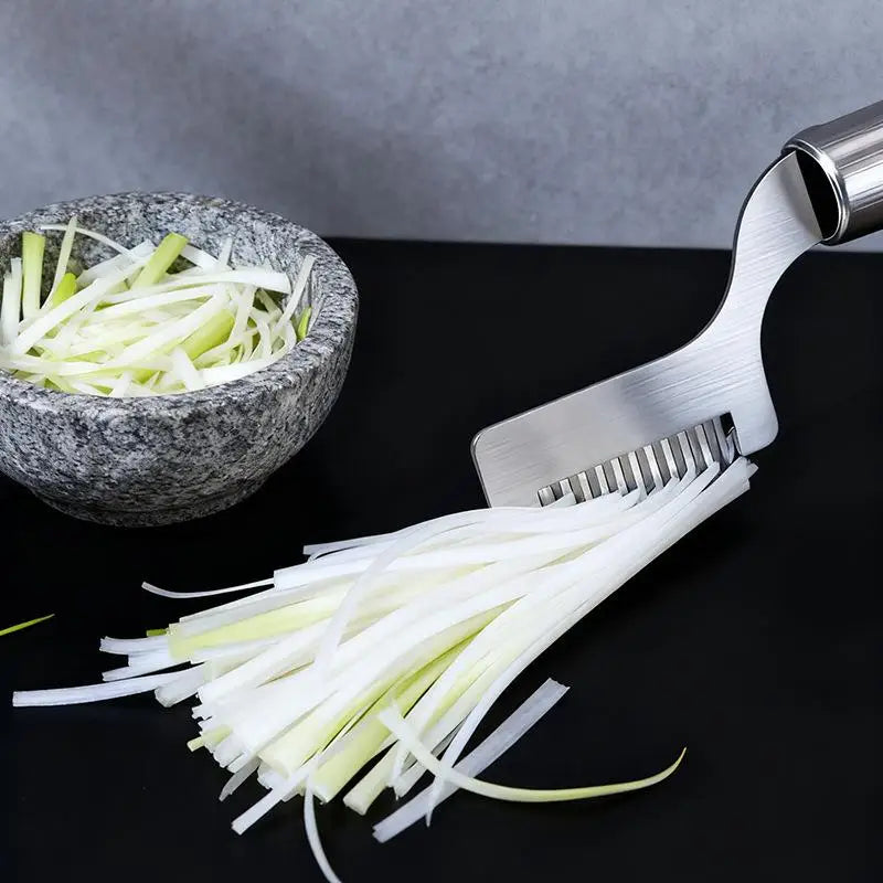 Kitchen Shred Silk The Knife Stainless Steel Chopped Green Onion Knife Curved Cutter Head Design Food Speedy Chopper Green Onion