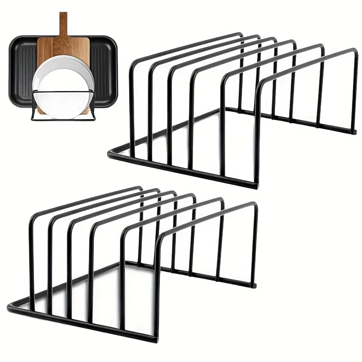 Kitchen Rack for Cutting Boards and Baking Pans - Multifunctional Storage Rack, Perfect for Cabinets