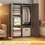 Folding Wardrobe Clothes Cabinets Simple Dressers Cube Storage Locke Closet Plastic Collapsible Sturdy Home Bedroom Furniture