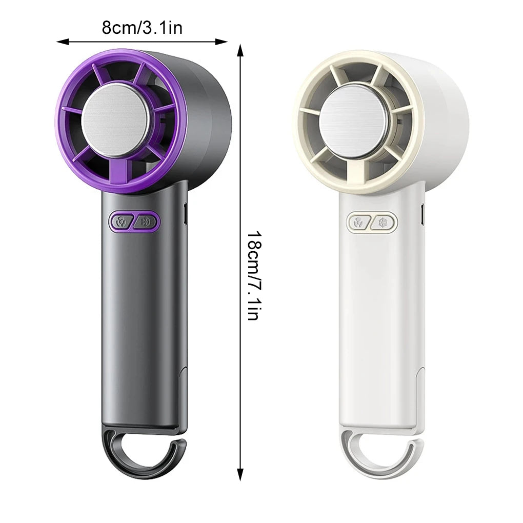 2025 New Handheld Ice Pack Fan USB Rechargeable Semiconductor Refriger