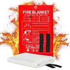 4 Size Square Fire Blankets Fiberglass Retardant Fire Suppression Emergency Survival Kit for People Home Car Kitchen Safety