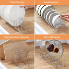 Stainless Steel Dish Storage Rack Desktop Drain Rack Household Bowl Rack Plate Rack Save Space Kitchen Dish Organizer