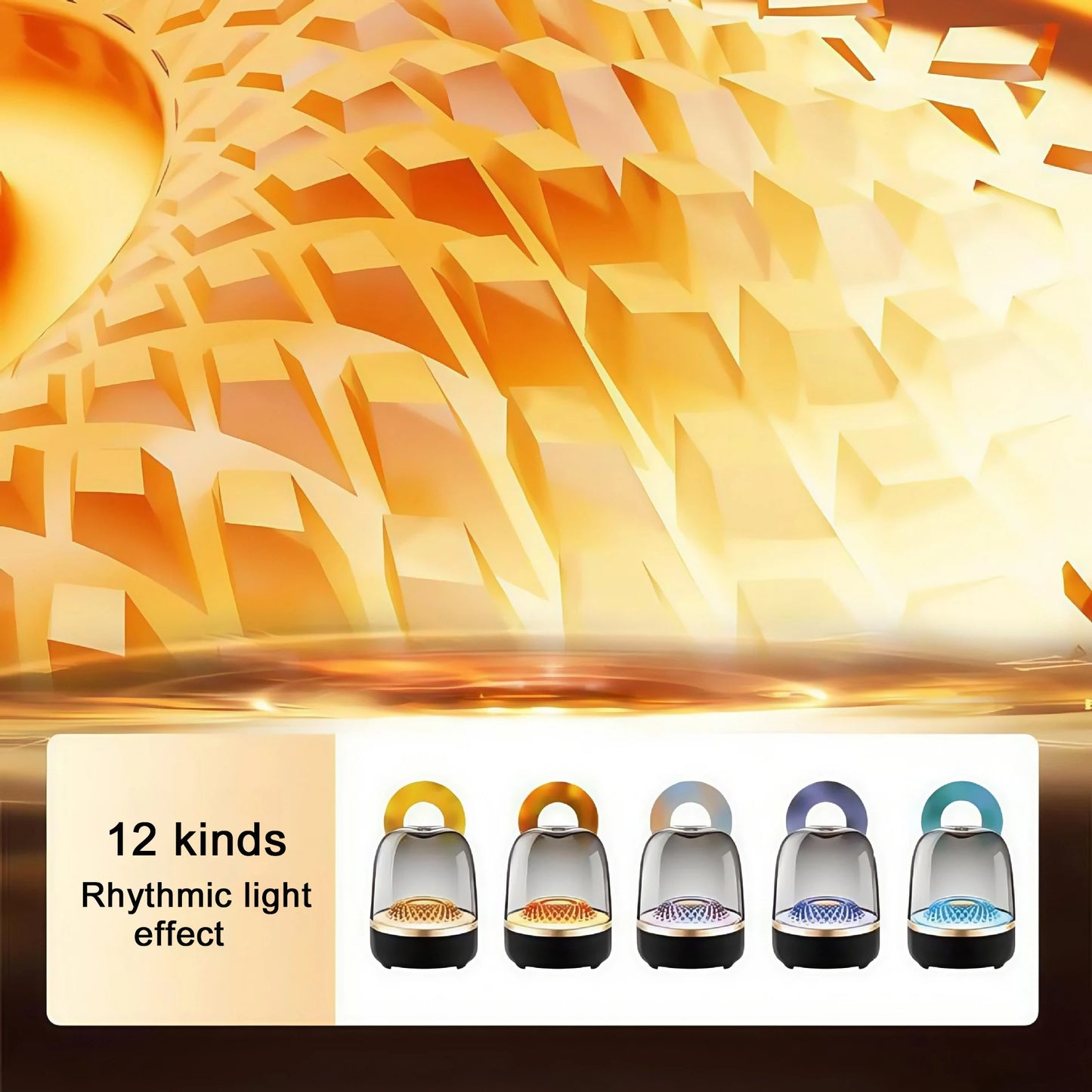 5th Glass Bluetooth Speaker Subwoofer Colorful Home High Volume Wireless Smart Computer Speaker ﻿Electronics Desk Accessories