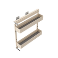 Champagne Color Kitchen Hardware Accessories Cabinets Condiments Bottle Storage Basket Pull Out Spice Rack