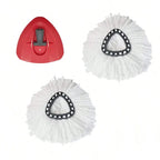 2 Mop Replace Heads, 1 Mop Base and 1 Mop Scrub Brush Set for for O-Cedar and Vileda, Compatible with EasyWring 1-Tank System