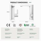 Briwellna Water Heater 220V 2 in 1 Basin Faucet Cold and Hot Water Tap Tankless Water Heater Flowing Eectric Faucet Heated Mixer