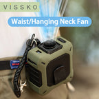 VISSKO 8000mAh Hanging Neck/Waist Fan USB Mini Portable Rechargeable F