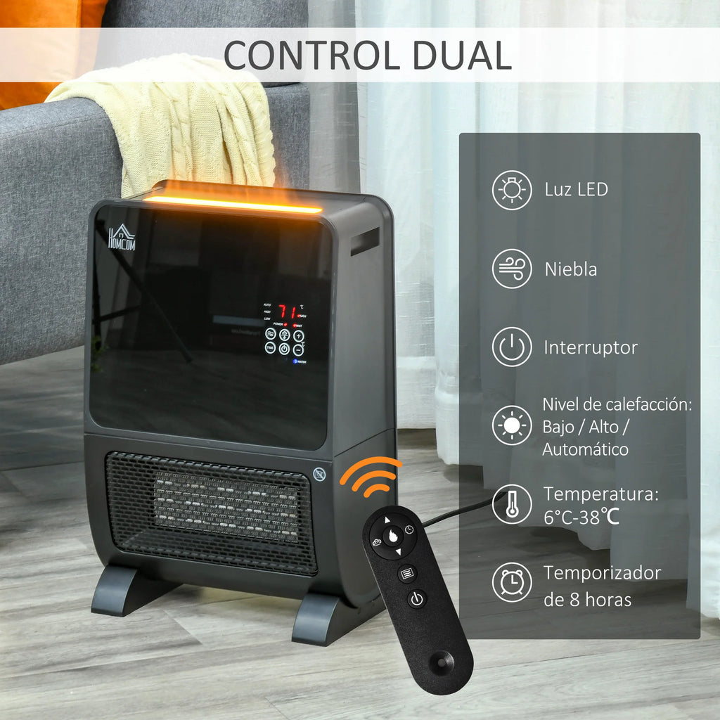 Homcom Portable Electric Heater 2000W Ceramic Radiator with Humidifier