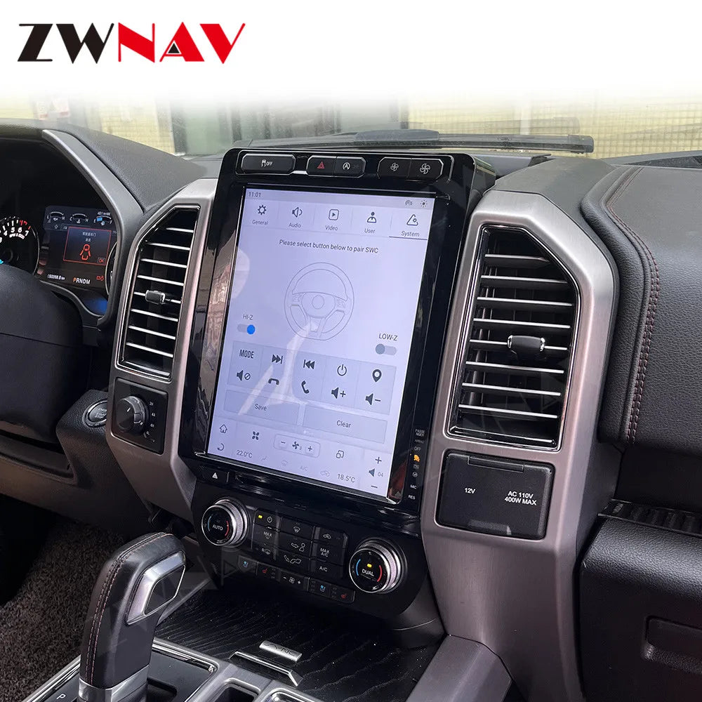 256GB Qualcomm Android Car Radio For Ford F150 Raptor F250 2015-2021 GPS Navigation Multimedia Player Tape Head Unit