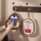 Kitchen Hand Towel Bathroom Absorbent Hand Towel Wall Hanging Cloth Thickened Handkerchief For Kitchen Hand Towel Cleaning Cloth