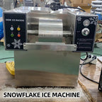 120KG/24H Korean Snowflake Ice Machine Small Snow Continuous Cooled Milk Mango Bingsu Shaver Smoothie Crusher 110V 220V
