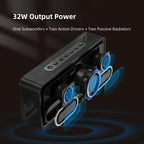 DOSS Home Bluetooth Speaker Powerful 32W Stereo Sound Bold Bass Subwoofer Music Sound Box TWS Wireless Pairing Portable Speakers