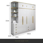 White Gold Wardrobe Designer Clothes Waterproof Children Wardrobe Organizers Nordic Vestidor De Armario Abiertos Hotel Furniture