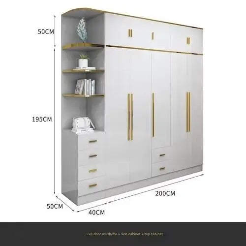 White Gold Wardrobe Designer Clothes Waterproof Children Wardrobe Organizers Nordic Vestidor De Armario Abiertos Hotel Furniture
