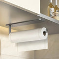 Kitchen Tissue Holder Without Punching Strong and Traceless Cling Film Cloth Storage Rack Cabinet Roll Paper Storage Rack