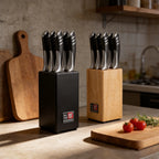 6-piece kitchen knife set, stainless steel steak knife with knife holder, ergonomic handle fruit knife, kitchen cooking knife