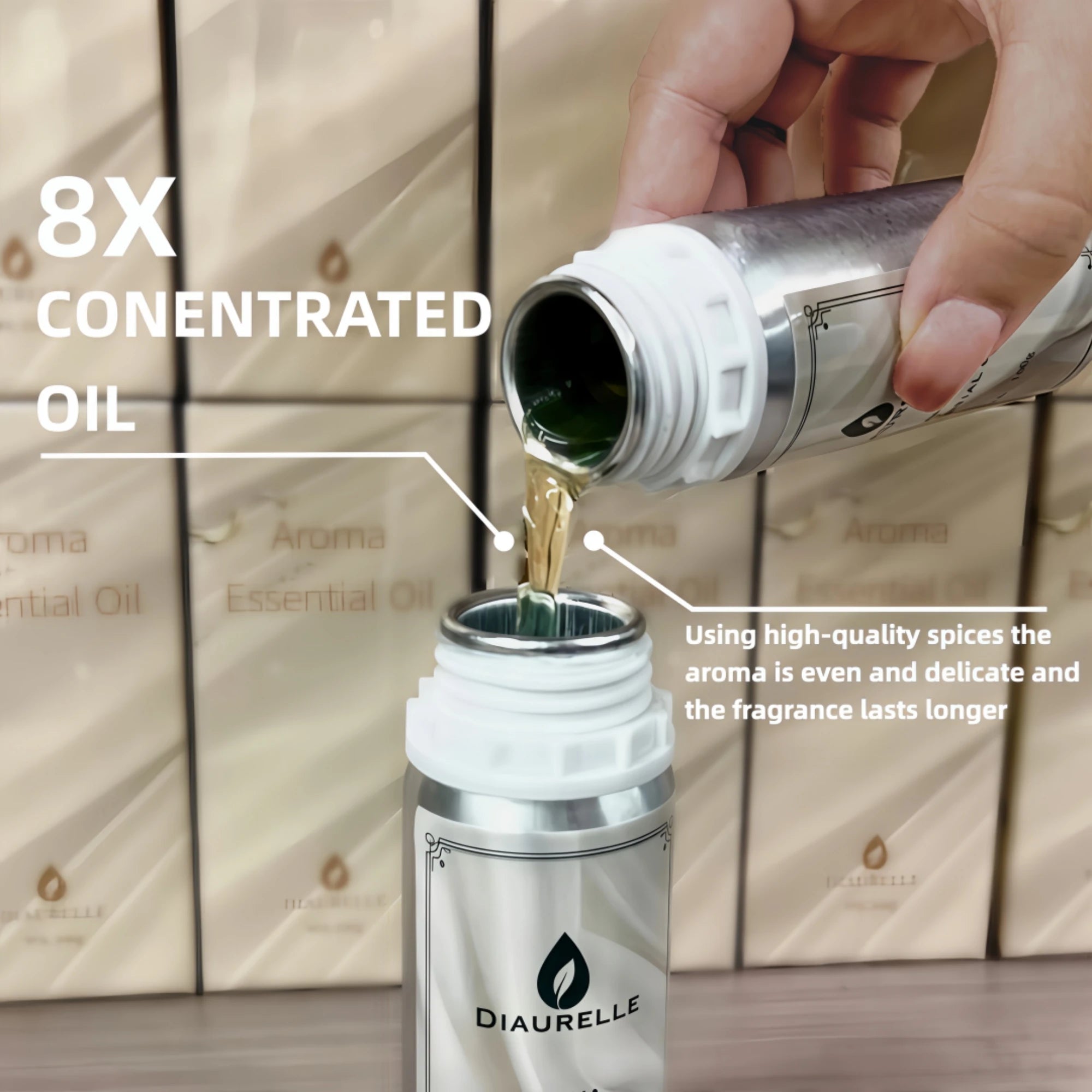 Diaurelle 100ML flower Aromatherapy For Diffuser Hotel Collection Fragrance Oil Pure Nature Plant Extract Aroma Essential Oil