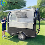Customized FL Brand Food Cart Commercial Mobile Kitchen With Refrigeration Cooking Stations And LED Lighting System