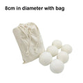 6pcs Dryer Balls Fabric Softening Handmade Reusable Organic Wool Laundry Balls Reduce Drying Time Wrinkles Free with No Bad Odor