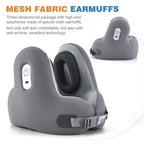 Memory Foam Travel Neck Pillow with Noise Reduction - U-Shaped Bluetooth Music Pillow for Ultimate Comfort on the Go travel