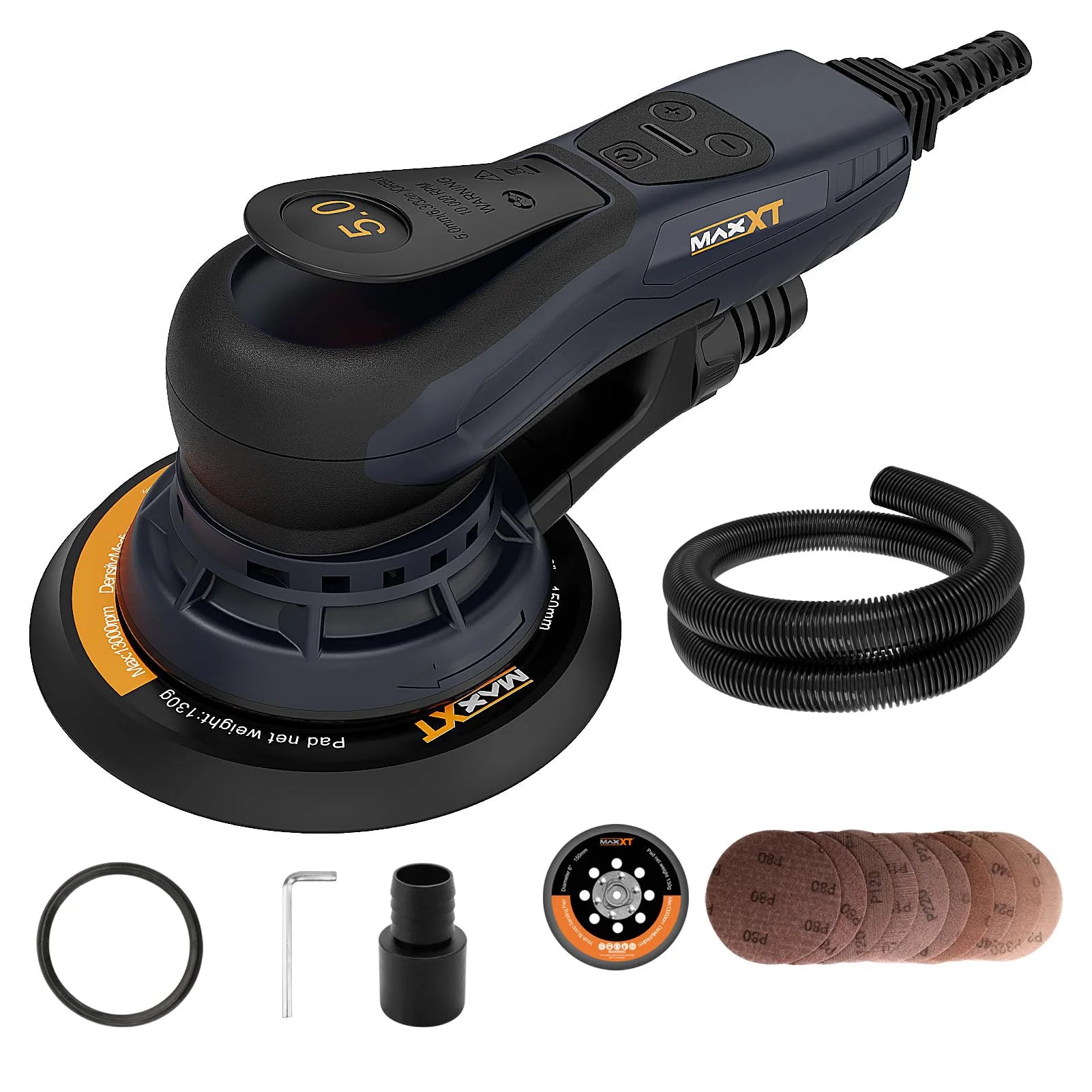 MAXXT orbital sander 6" 5.0mm/2.5mm Automotive Brushless Random 150mm Electric Variable Speed car polishing machine