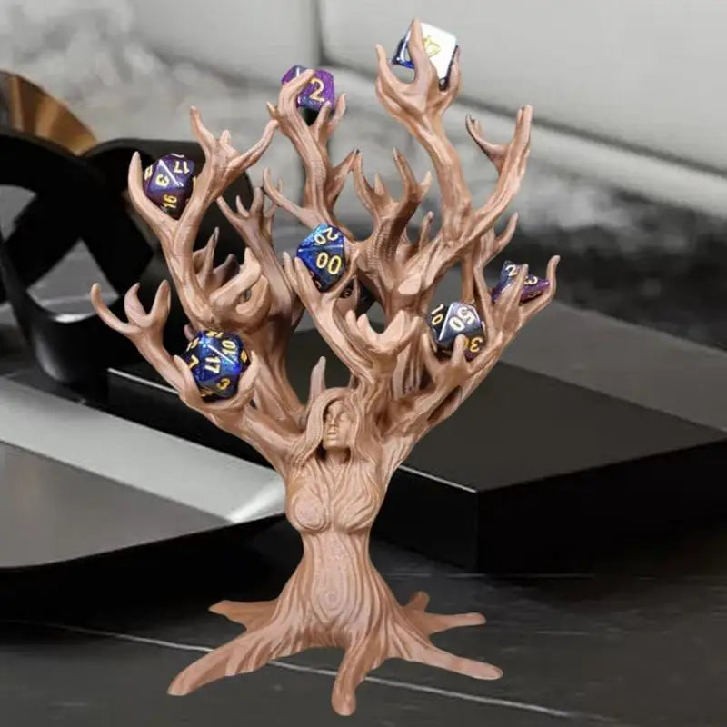 Dice Holder Tree Goddess Excluding Dice Tree Goddess Dice Tray 3D Dice Tower Sculpture Dice Tower Dice Rolling Tower table decor