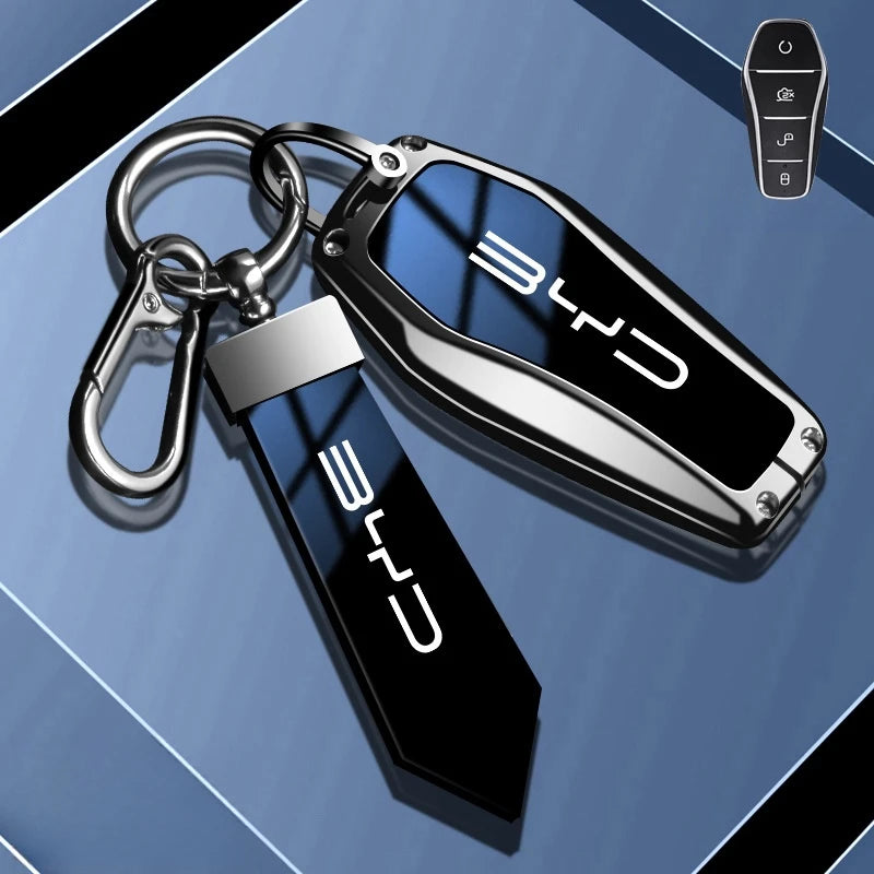 Car Remote Key Case Fob Cover Holder Shell Bag for BYD Song Plus Atto 3 Han EV Tang DM Qin Seal Dolphin Keychain Accessories