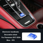 Car Handbrake Parking P Button Sequins Decoration Cover Trim For Porsche Cayenne Panamera 2017-2024 Macan 2014-2021 Accessories