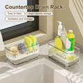 New Kitchen Sink Caddy; Wall-mounted Sponge Holder; Household Faucet Storage Gadget; Drain Design; 1pc Rag Rack.