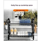 Kitchen Tableware Storage Box Multifunctional Cupboard Drain Rack Shelf Cupboard Storage Box Bowls