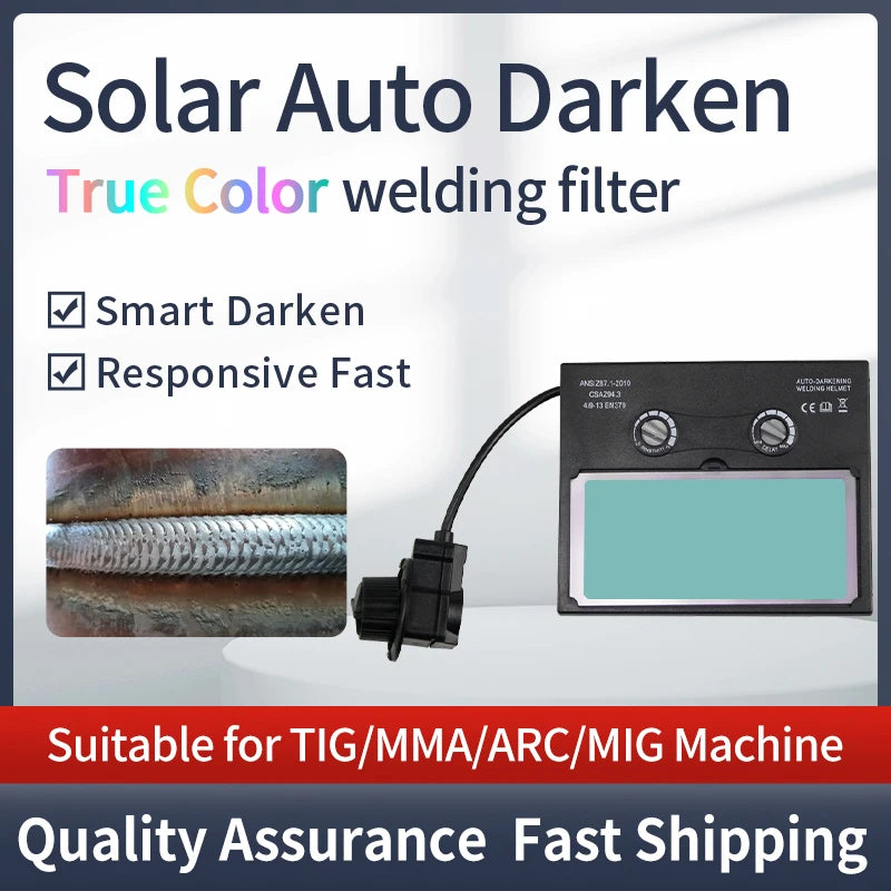 Solar Li Auto Darkening TIG MIG MMA Welding Helmets/True Color Welder Goggles/Mask Eyes Glasses/Goggles for Welding Machine