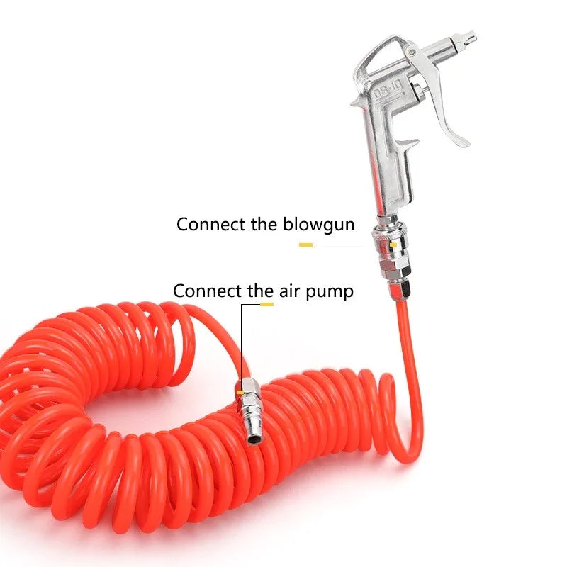 Compressor Hose 8*5mm Telescopic Hose Pu High Pressure Cleaning Spray Gun Air Duster Blow Spring Tube Pipe