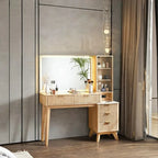 Luxurious and High-grade Cosmetic Table, Large-capacity and Multi-storage Closet Integrated Dresser with Mirror Cosmetic Table
