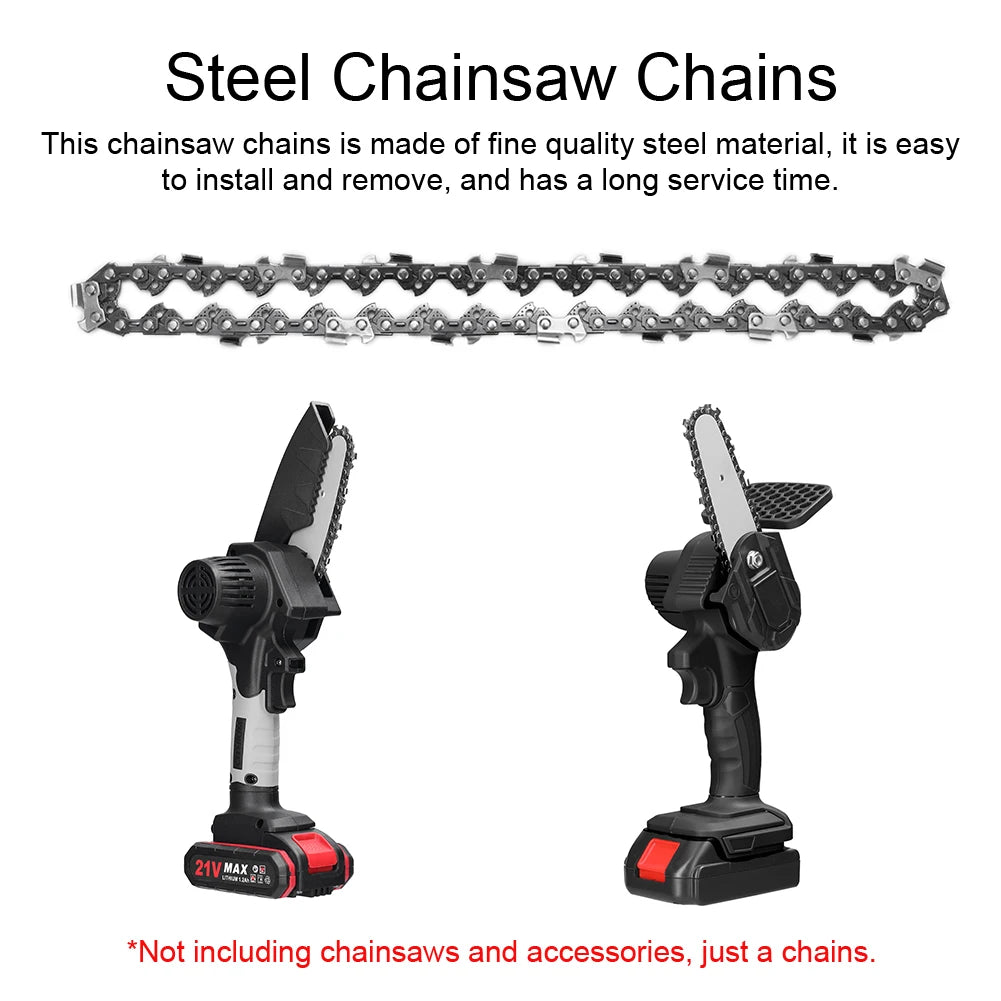 4 Inch 6 8 Inch Mini Steel Chainsaw Chains Electric Chainsaws Accessory Chains Replacement Mini Electric Chainsaw Chains