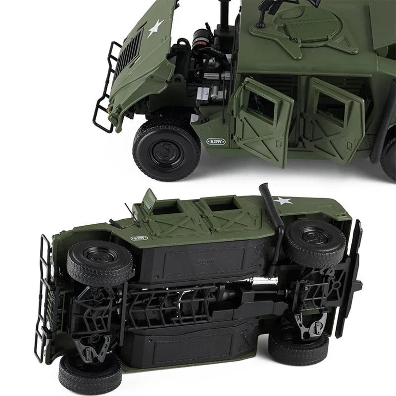 Large Size 1:18 Hummer H1 Military Explosion Proof Car Model Alloy Diecast Simulation Toy Armored Car Metal Tank Model Gift