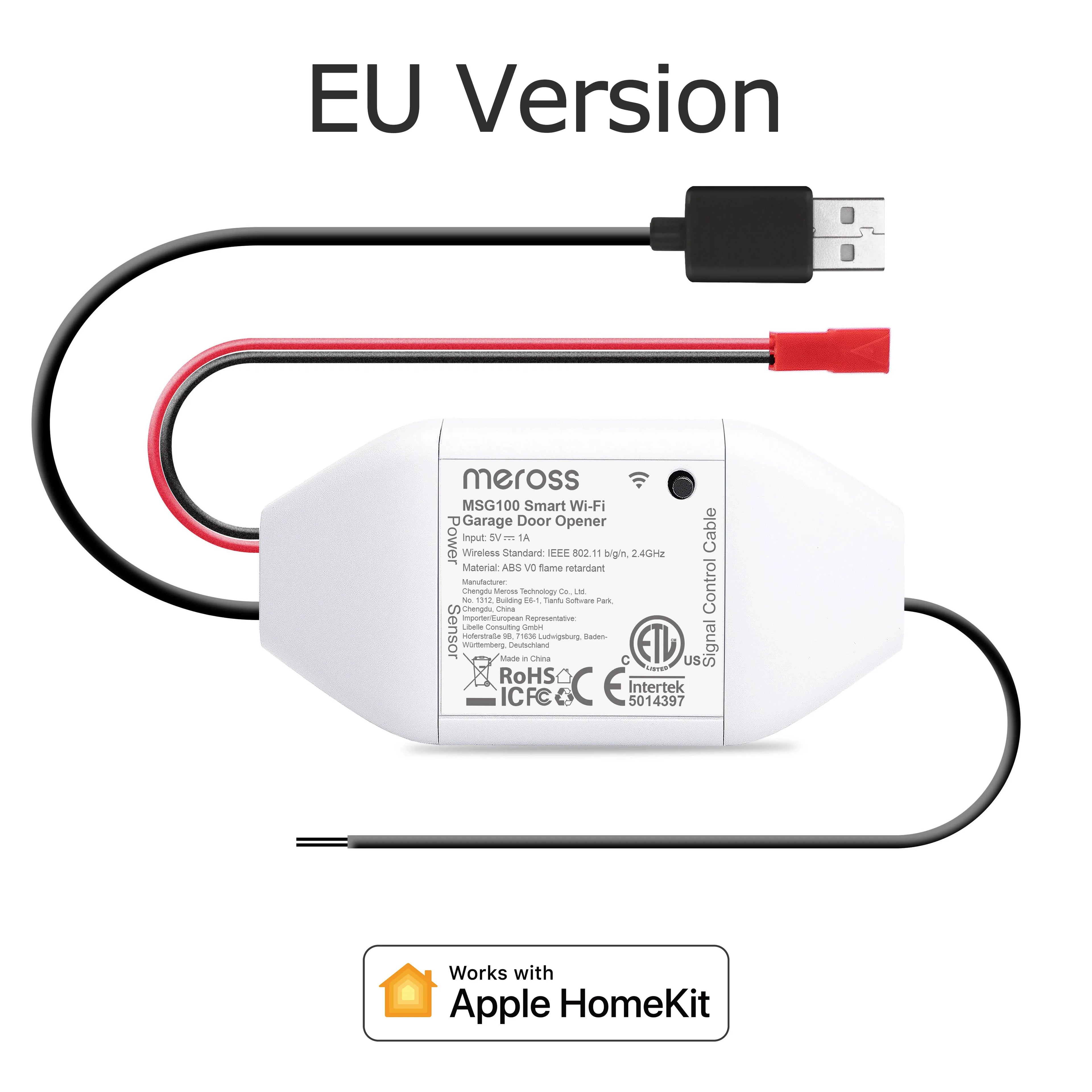 Meross HomeKit Smart WiFi Garage Door Opener WiFi Sensors Controller Remote Control Support Alexa Google Assistant SmartThings