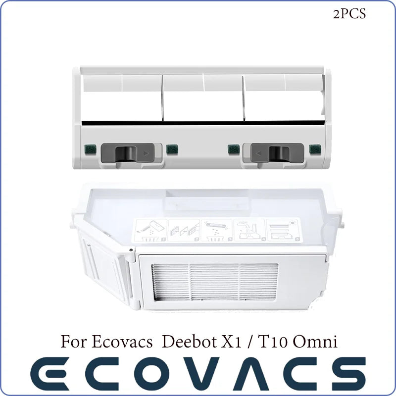 Ecovacs Deebot X1 OMNI / T10 OMNI Robot Vacuum Cleaner Spare Parts, Rubber / Side Brush, Cover,Hepa Filter, Mop Rag, Dust Bag