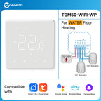 3A Water Floor Heating System Smart WIFI Thermostat with Central Actuators Connecting 8Sub-chamber Hub Controller For Gas Boiler
