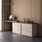 Mid Century Modern 120cm Wood Dresser 6 Drawers Movable Extension Practical Bedroom Furniture Home Decoration Wooden Dresser