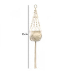 Handmade Macrame Plant Hanger Basket Flower Pot Balcony Hanging Decoration Knotted Lifting Rope Bohemian Style Home Garden Decor