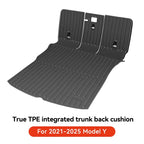 YZ for Tesla Model Y Juniper 2025 Floor Mats with Door Sill Protection Strips All-weather Floor Liner Cargo Mat Trunk Backrest
