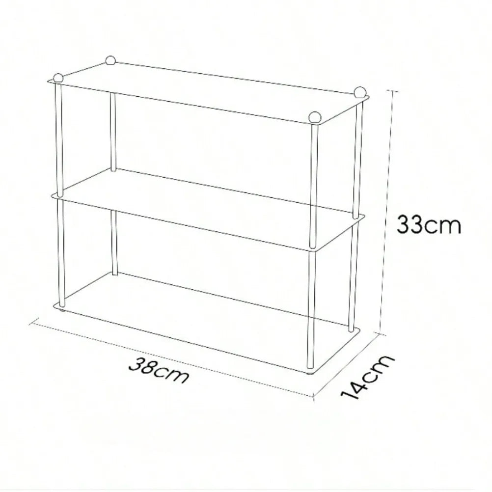 Modern Stainless Shelf Steel 2/3 Layers Minimalist Storage Rack  Cup Cosmetics Rack Kitchens Accessories Storage Organization